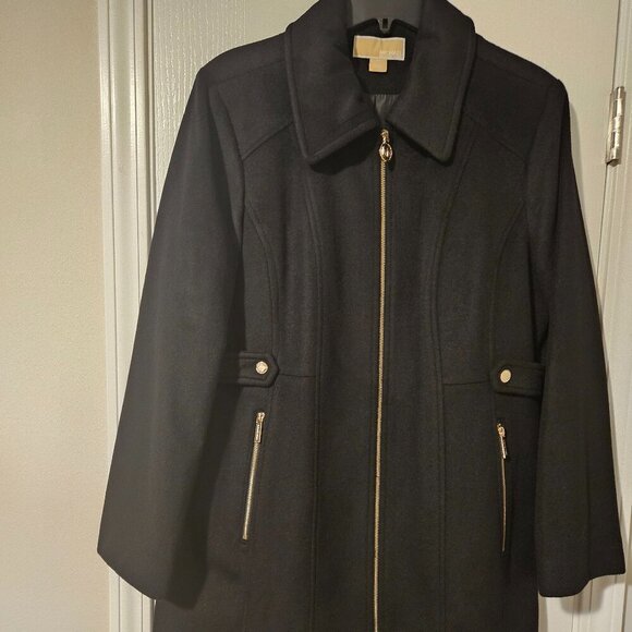Michael Kors Collared Zip Front Coat - Picture 1 of 4